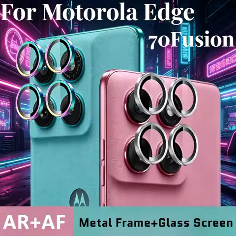 HD Metal Alloy Ring 9H Tempered Glass Lens Protect For Motorola Signature Edge 70 Fusion+ Pro Ultra 