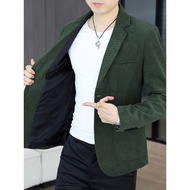 blazer blazer lelaki 2026 Sut kasual lelaki baru korduroi Korea Sut ramping kecil lelaki jaket rampi
