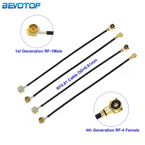 5Pcs/Lot U.FL IPX-1 Male to IPX-4 MHF4 Male/Female Connector RF0.81 Cable RF Coaxial Pigtail WIFI An