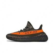 Adidas Originals Yeezy Boost 350 V2 Comfortable Versatile Low-Top Casual Shoes, Unisex Grey/Orange