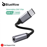 BlueWow Type C-3.5มม. อะแดปเตอร์ Jsaux Aux Usb C ถึง3.5มม. อะแดปเตอร์ช่องเสียบหูฟังสายสัญญาณเสียงสำหรับ Xiaomi Mi iPad Pro Samsung Galaxy S20