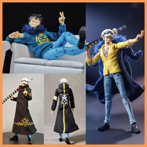 Handmade 1/12 Anime Character Trafalgar D. Water Law Tokushima Robe Zip Coat Sweater Accessories For