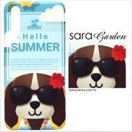 【Sara Garden】客製化 手機殼 SONY XZ3 保護殼 硬殼 插畫夏威夷狗狗