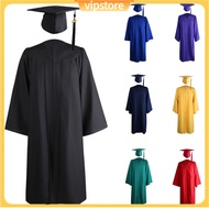 [Vipstore] 2024 Adult Zip Closure University Academic Graduation Gown Robe Mortarboard Cap