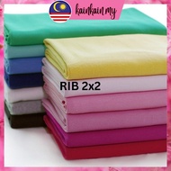 🌸 2x2/ 1x1 Kain Knit Cotton Rib Fabric Plain For Cuff Neckline Waist Plain Solid Colourful