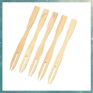 [uhktyltui.vn] 500Pcs Bamboo Appetizer Forks, 3.5 Inch Mini Bamboo Forks ,Disposable Wooden Forks, S