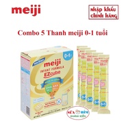 Combo of 5 imported Meiji Milk Bars 0-1 year old 27g/bar (date November 2026)