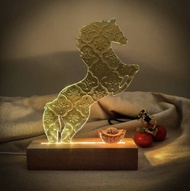 海棠花玻璃馬上有錢小夜燈 5mm海棠花玻璃 馬上有錢 海棠花玻璃