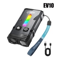 BORUiT EV20 UV LED พวงกุญแจไฟฉาย Type-C ชาร์จแม่เหล็กทํางานพร้อมคลิปหมวก EDC พ็อกเก็ตไฟฉายสําหรับ CA