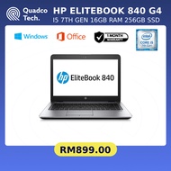 (Refurbished) Hp EliteBook 840 G4 Laptop 14" Intel Core i5-7th Gen 16GB 256GB SSD Touch Screen