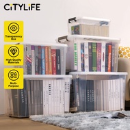 Citylife Stackable Storage Box With Wheels Plastic Storage Box Organizer Large Capacity Container 42
