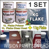✻♤1 set DIY Epoxy Flake Coating ( 1KG / 1L WP PRIMER CLEAR COAT ) lantai floor Toilet Waterproofing fwpc