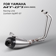 MOTO RCYCLE EXHAUST MUFFLER FULL SYSTEM SLIP ON FOR MT07 mt-07 2014-2023 Motorcycle Muffler Exhaust 