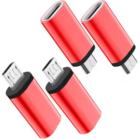 4Pcs USB C Female to Micro USB Male Adapter, Micro USB to USB C Adapter Compatible with Nexus LG Xbo