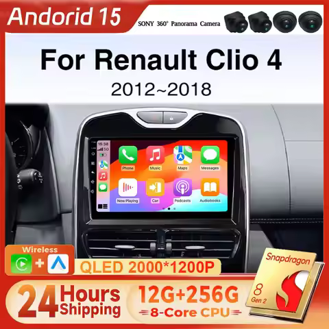 For Renault Clio 4 BH98 KH98 2012 - 2019 GPS Navigation Multimedia Player Video Auto 5G Wifi Car Rad