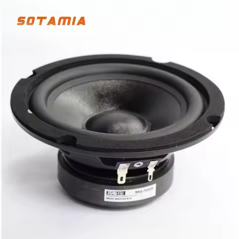 SOTAMIA 1PCS 5 Inch Mid Bass Audio Speaker 6 Ohm 70W Oily Mesh Paper Tray HIFI Music Loudspeaker DIY