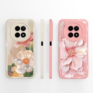 New Design For Realme 13 4G 5G Case Cute Artistic Oil Painting Flowers Liquid Silicone Soft Protecti