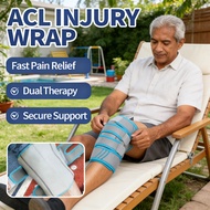 Wrap Ice Pack Gel Compression Brace-Heat Support for ACL Tendonitis Arthritis Athletic Injury Cold/H