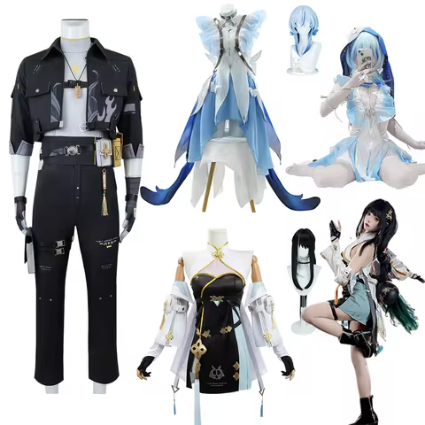 Game Wuthering Waves Rover Cosplay Costume Rover Men and Women Cosplay Outfit Wig Halloween Carnival