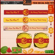 Sealing Stamp Van Su Nhu YCNY is waterproof, pre-cut in many sizes to decorate cake, candy, and jam 