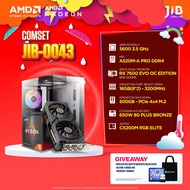 COMPUTER SET JIB-0043 คอมประกอบ RYZEN5 5600 / RX7600 / A520M / 16GB DDR4