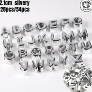 5pcs/Bag Large Hole Silver Alphabet Letter Beads 2.1cm DIY Bracelet Necklace Making A-Z Arcylic DIY 