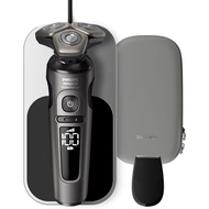 Philips Norelco S9000 Prestige Electric Shaver with Qi-Charger, Precision Trimmer and Premium Case, 