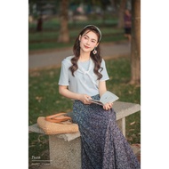 Bazzi design round sleeve lace T-shirt - Real photo taken by myself