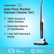 GRAYWHALE Floor Washer J3 18kPa 3in1 Auto-Drive Floor Cleaner 40min Runtime Lightweight Vacuum Cleaner w/ Self-Cleaning Auto Cleaning UV Sterilization 灰鲸洗地机J3
