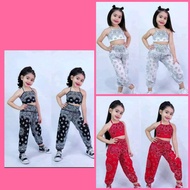 TERNO BANDANA JOGGER PANTS CROPTOP FOR KIDS FIT 2 TO 7 YR OLD