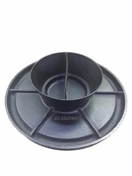 CAST IRON 2-In-1 BBQ Plate And Bowl (DIVIDER)