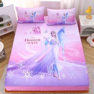 Fantasy Princess Cartoon sheets100% Cotton Mattress Cover Fitted Bedsheet Cover Super SIngle / Queen / King Size Hotel Solid Color Bed Protector Pure White Pillowcase Bed Sheet