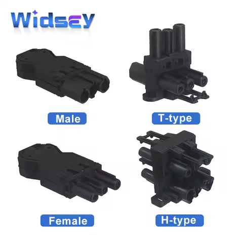 Compatible 18-i3 Quick-connect Terminal Blocks 3 to 3 Male Female Power Connectors T-type LED Lighti