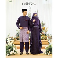 SET NIKAH BAJU DRESS LAREENDA DARK PURPLE