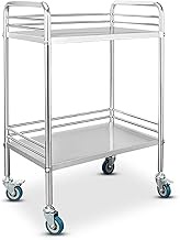 JKGHK 2/3 Level Service Cart, Stainless Steel Service Cart, Catering Cart, Detachable Storage Trolle