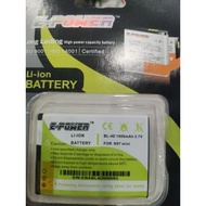 BATTERY E POWER NOKIA BP-4L, BL-4S, BL-4CT, BL-4D