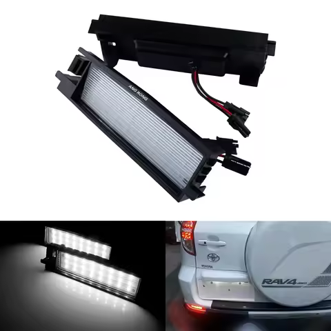 ANGRONG 2x White LED License Number Plate Light Lamp For Toyota Auris E180 Aygo RAV4 MK3 XA30