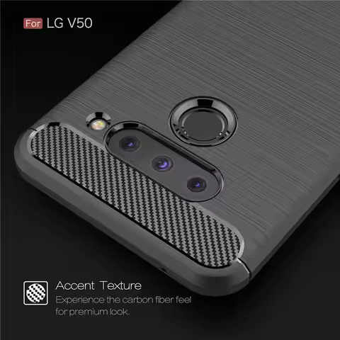 For LG V50 ThinQ LM-V500N Case Silicone Bumper Shockproof Silicon TPU Back Cover Matte Phone Case fo