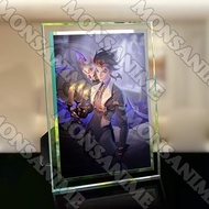 (Photo included) (M1) ARENA OF VALOR Lien Quan printed glass frame, chibi anime gift, table decorati