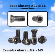 Milling lathe Holder bolt, insert bolt, star bolt M2, M2.5 to M5