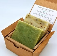 Double Mint Soap Gift Set (2 Full Size Bars) - Eucalyptus Spearmint, Peppermint - Great for ACNE &amp; OIL SKIN - Handmade in USA with All Natural/Organics Ingredients &amp; Essential Oils