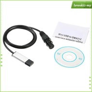 [LovoskibcMY] 3.48ft USB to DMX512 Interface Adapter PC Controller DMX512 Cable High Performance Por