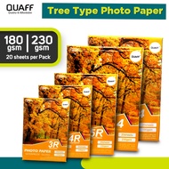 Photo Paper Size A4, A3, 4R (Glossy Photo Paper 180,200, 230GSM) QUAFF Brand