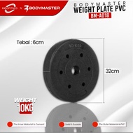 BODYMASTER 10kg PVC weight Plate BM-A018 Barbell Dumbell Weight Plate Rubber weight dumbbell disc