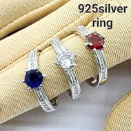 Ready stock**Original 925 silver with white gold plated ladies ring cincin perak 925 untuk perempuan