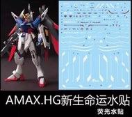 【Max模型小站】Amax工作室 HG 1/144 新生命運 仿MR魂樣式 螢光水貼-