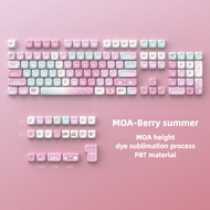 PBT Keycap MOA Berry Good Summer Keycap Hot Sublimation Small Full Set of Cross Switch Mechanical Ke