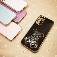 Samsung Galaxy S24 Ultra S24 Plus S24 S24+ Cute Fat Bear Mobile Phone Stand I Ring TPU Back Soft