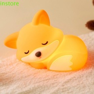 INSTORE Silicone Night Light, 3 Level Brightness 20min Timer Little Cartoon Night Light, Dimmable Fu