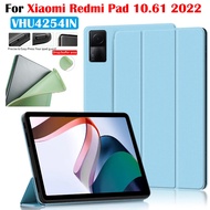 For Xiaomi Redmi Pad 10.61'' 2022 Three Fold PU Leather Soft Silicone Stand Flip Cover VHU4254IN Fashion Tablet Protective Case